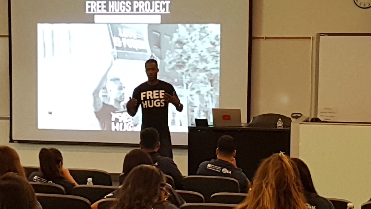 Proud to have <a href="/FreeHugsProject/">Free Hugs Project</a>  Ken Nwadike Jr., keynote our first annual SCC Cross Cultural Leadership Conference. #santiagocanyoncollege