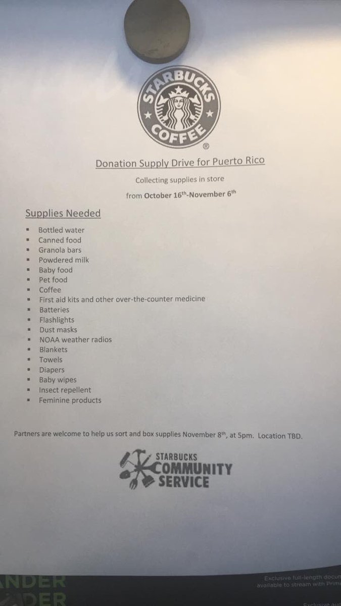 MonroeOxSbux's tweet photo. #porPuertoRico #forPuertoRico https://t.co/fY9MrDouGw