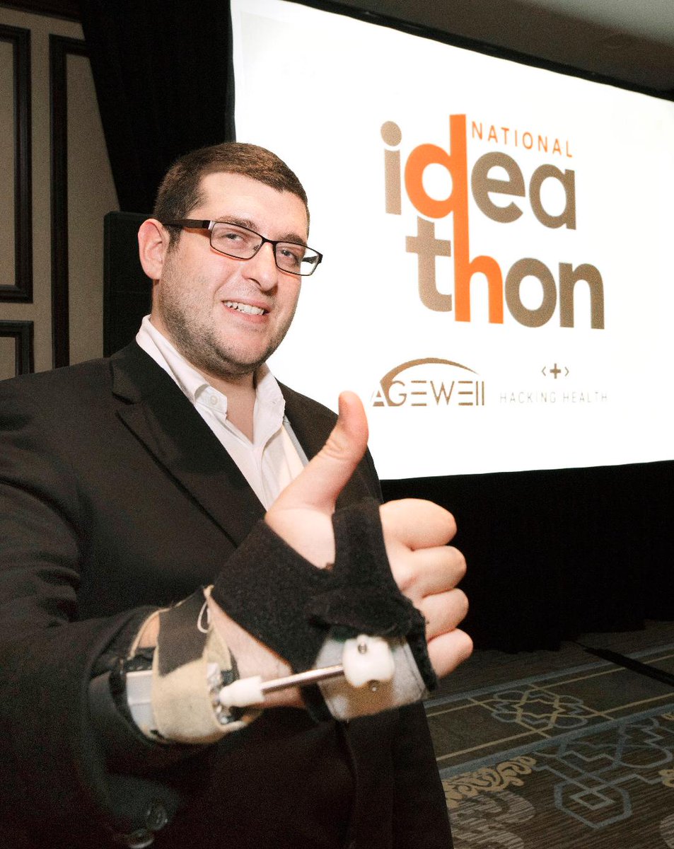 AGEWELL_NCE's tweet photo. Read about a stabilizing glove being developed for people with hand tremors by @steadiwear - winner of #ideathon2017 https://t.co/CZEefUrepc https://t.co/z4sjlXYGNu
