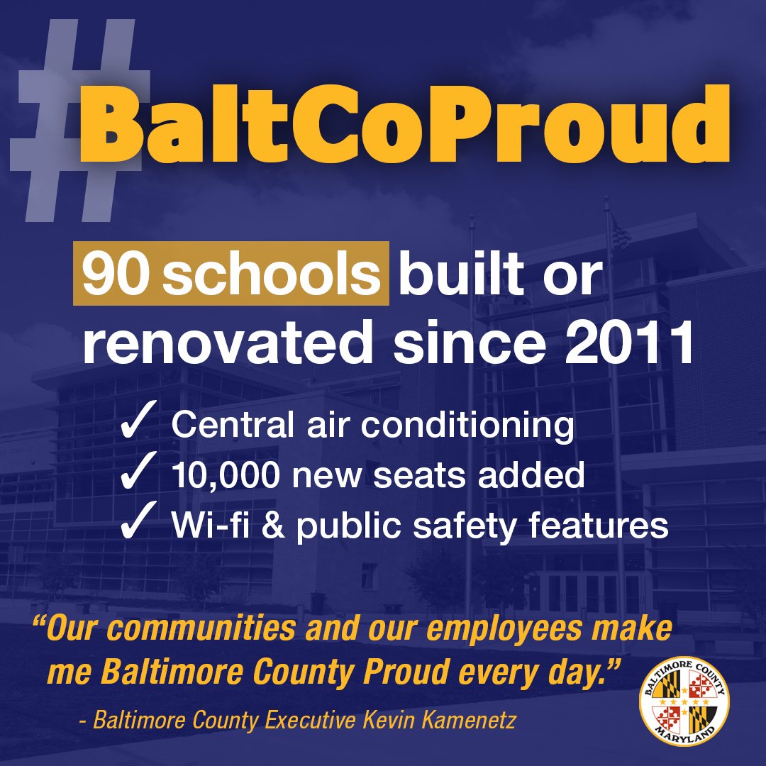 BaltCoGov's tweet photo. So proud of our commitment to public education!
#SchoolsForOurFuture #LearnInBaltCo #WorkInBaltCo #LiveInBaltCo #BaltCoProud https://t.co/n69K62UJhv