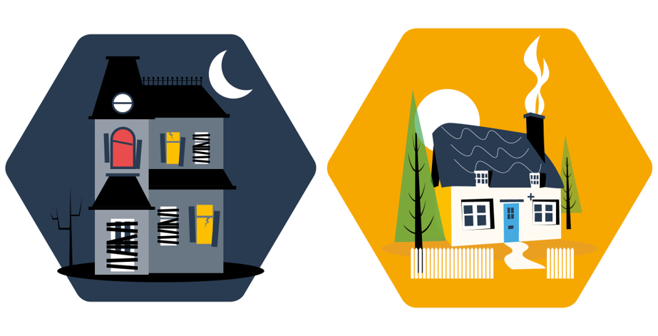 SortRefer's tweet image. Haunted house or cosy cottage, what do you choose for your clients? #TrickorTreat
 #SRHorrorHouse socsi.in/CWsSk