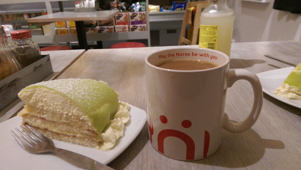 OlsenSuzanne's tweet photo. Finally made it to @Scanditwitchen    this morning- og det var bare super!  Unlike the cup which looks a bit miffed. https://t.co/YGGRWd9AHI