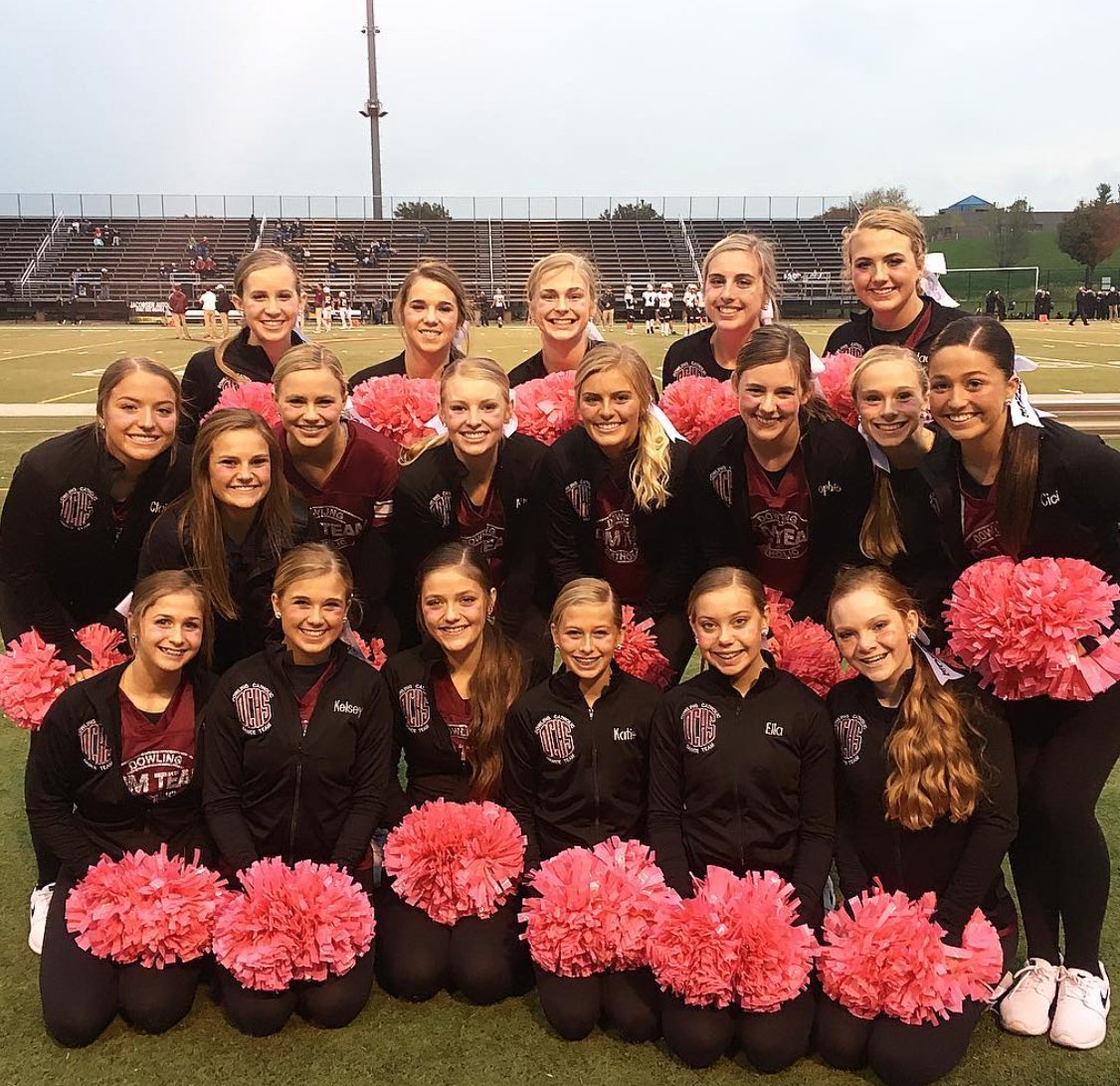 MaroonCrew's tweet photo. PINK OUT! Get your pink on tonight for the FB game! It's Senior Night & the Dance Team has a special dance for you! #BeatCancer #BeatAmes https://t.co/7ApNOeHPZx