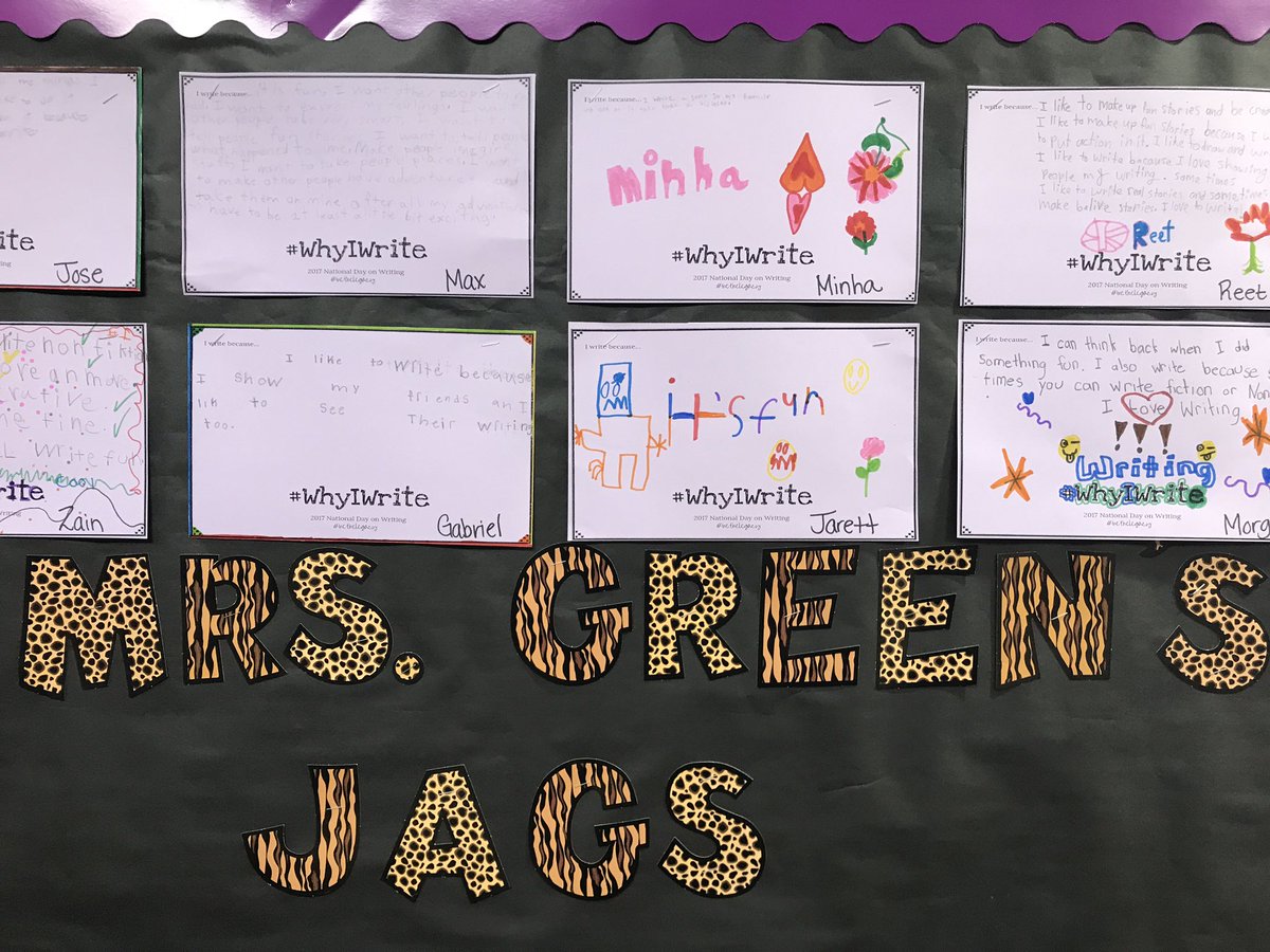 National Day of Writing for my Jags. #WhyIWrite #mjejags