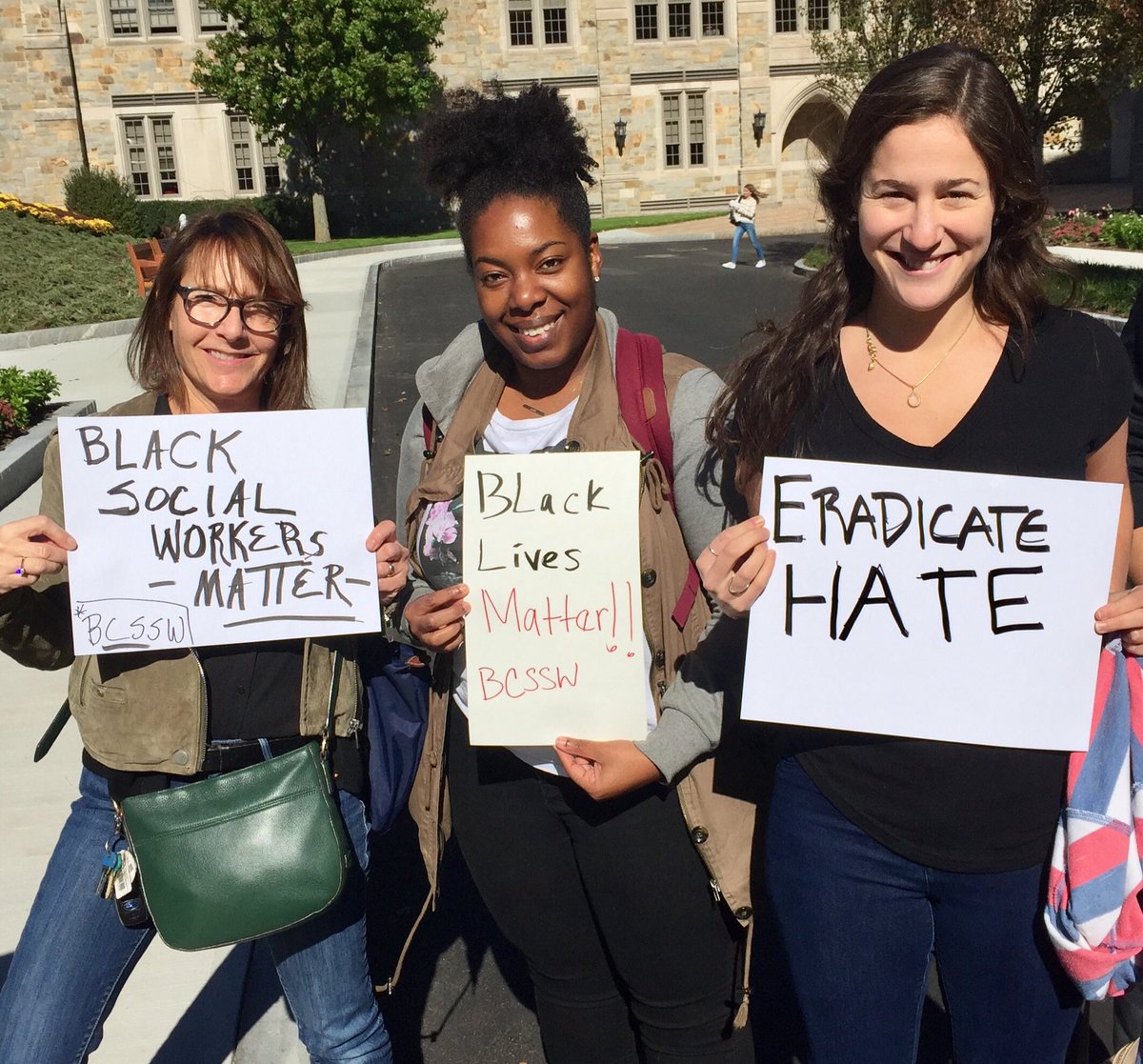 suekush's tweet photo. Just another day at social work school @BCSSW @BlaakStudies @BLM_Boston @BostonCollege #BlackLivesMatter https://t.co/xfWkh4Go6d