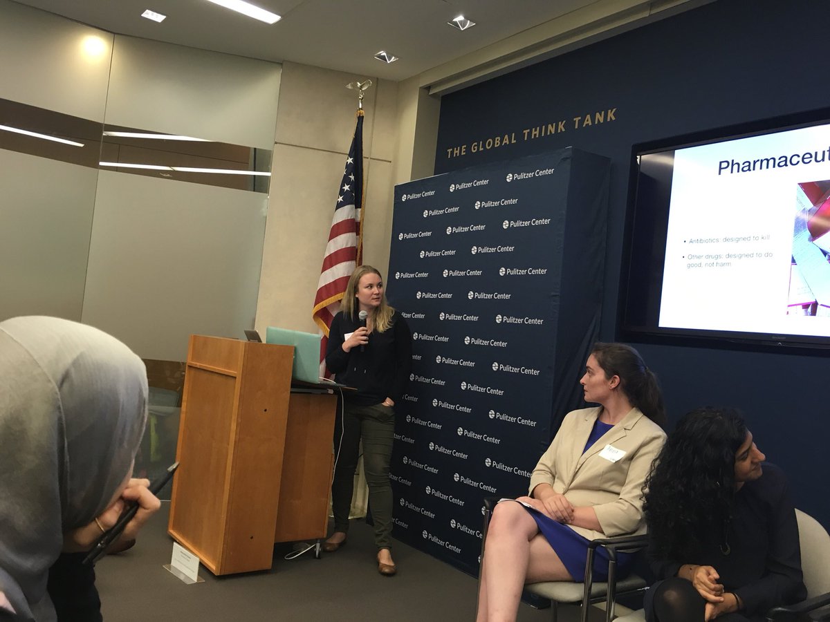 pulitzercenter's tweet photo. Erica Andersen from @BUCSC reported on pharma pollution in water in Sweden. #pulitzerweekend17 https://t.co/tzpVXaH0pI
