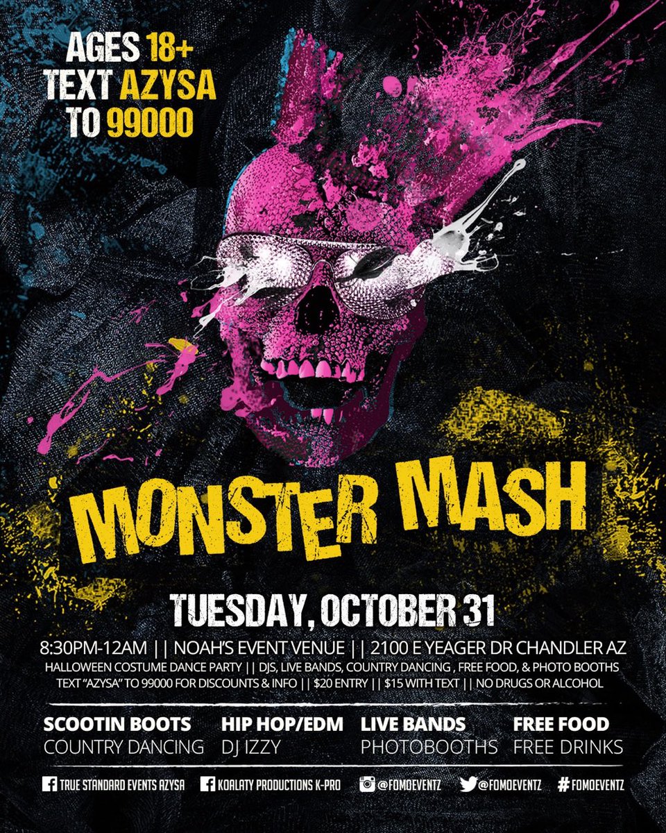 FOMOeventz's tweet photo. Don't waste your time at another lame party where everyone just stands around! This #Halloween FOMO is the move! 👀🔥🔉

🔥😈♻️RT RT RT♻️😈🔥 https://t.co/wKpSb7nxHK