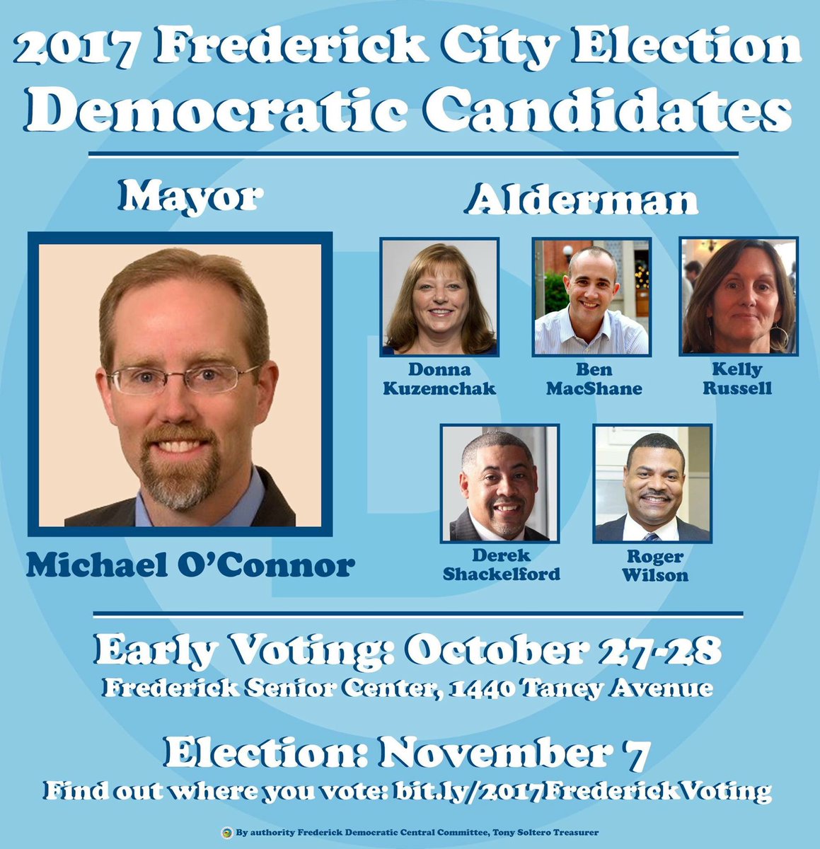 VoteFrederickMD's tweet photo. Frederick City Election early voting next Fri/Sat, 10/27-28! Don't be left out, ur vote is ur voice!! #Votefredericksfuture  @FrederickDems https://t.co/MvLqvN6V6y