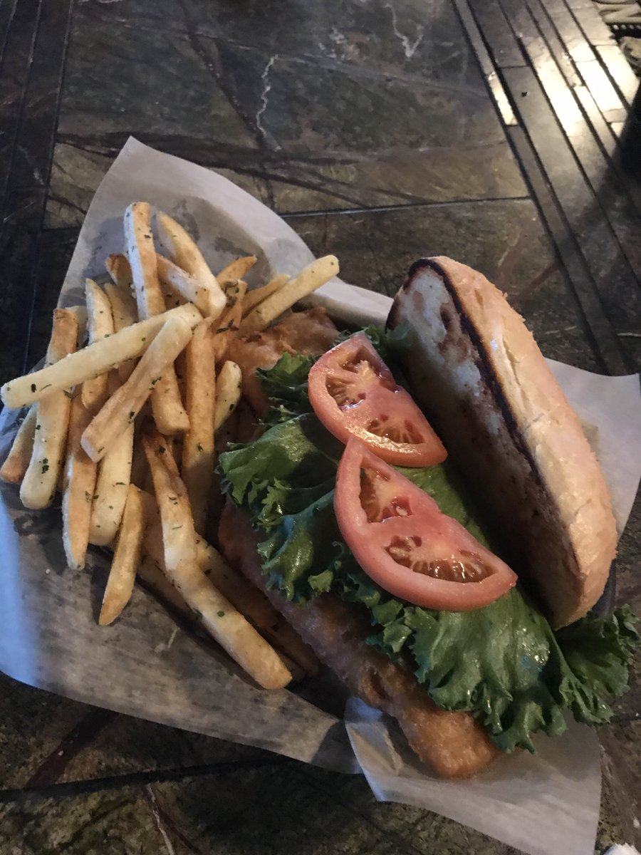 JackalopeThe's tweet photo. Unbeatable fish sandwich w/fries $6.99! $2 domestics, $1 off ALL drinks/appetizers 5-7. $3 Fireball Friday! Karaoke at 10. Pens at 7:30! https://t.co/gCMjdvsfFL