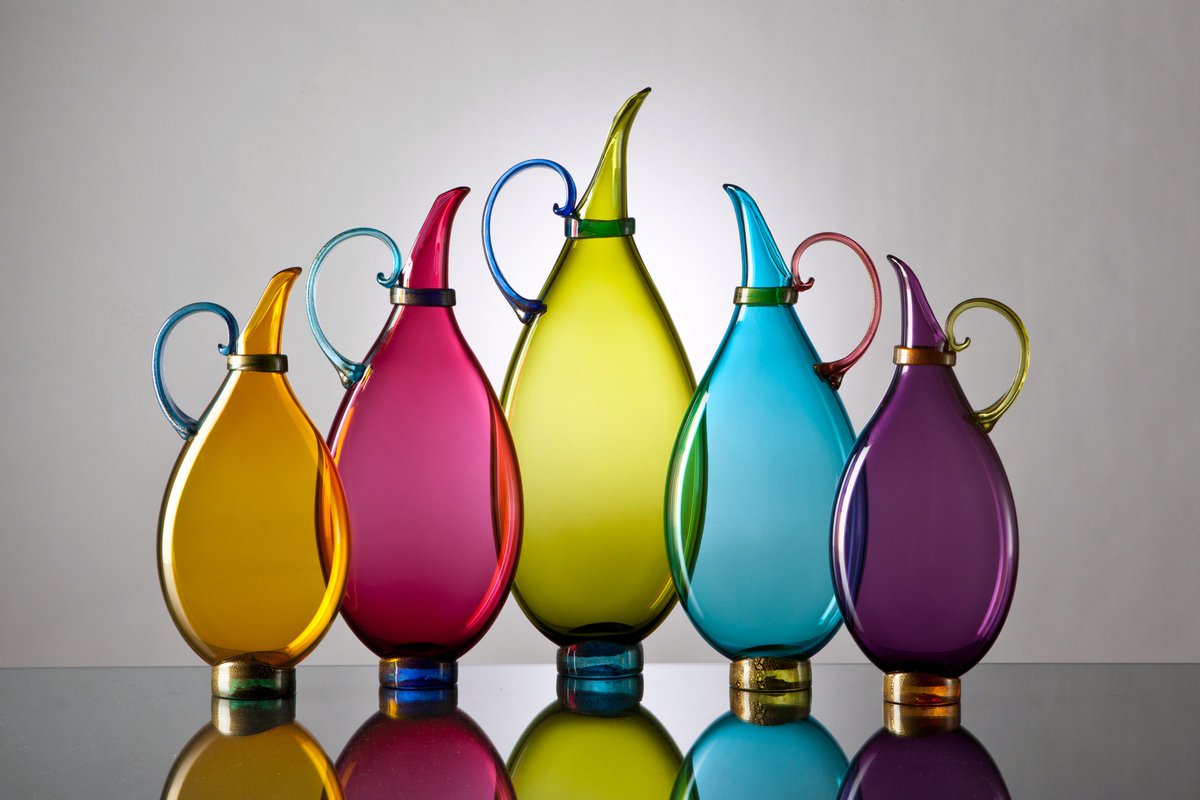 pmaCraftShow's tweet photo. The duo at @vetrovero create vibrant #glass art that is truly one-of-a-kind. Check out more at #FeaturedCraftFriday https://t.co/EFyPlCiTmd https://t.co/g2vbU6yU0G
