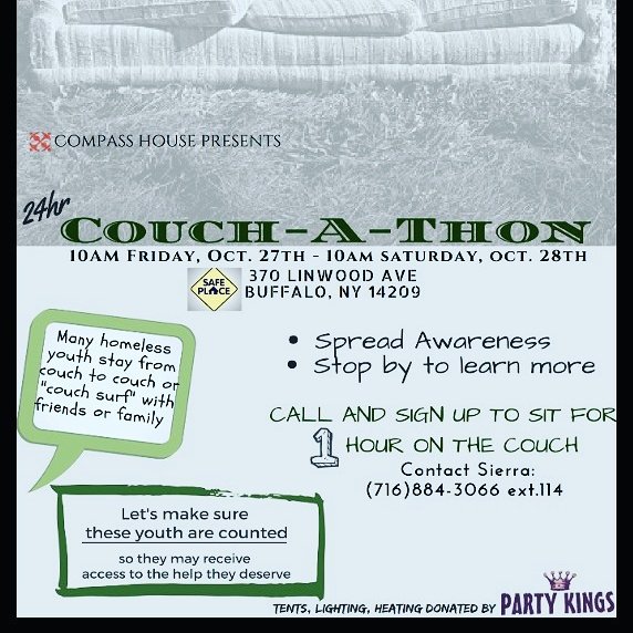 BeCountedWNY's tweet photo. Need some volunteers to couch surf with us! Call (716) 884-3066 ext.114 if interested 😊
@CompassHouseRHY @AnneFrankPrjct @buffalostatecce https://t.co/SjpdQpWetr