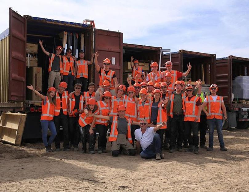 Solar_Decathlon's tweet photo. Farewell, vaarwel, and au revoir from #SolarDecathlon teams finishing up disassembly. 📸 from @SelficientNL &amp; @UMD_SD2017 https://t.co/qkQncuoKYs