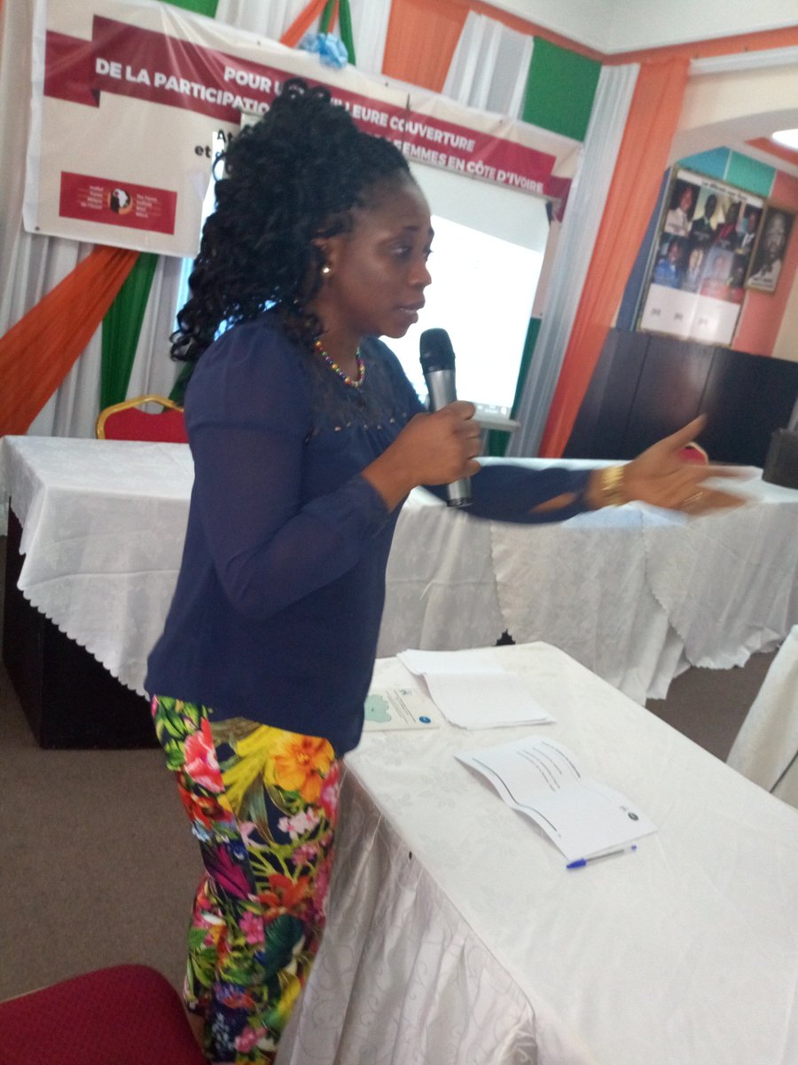 MME KONE JULIE MONTRE SON EXPERTISE SUR LA SITUATION DES FEMMES DANS LA GOUVERNANCE LOCALE. 
Maison de la presse 20-10-2017/INSTITUT PANOS