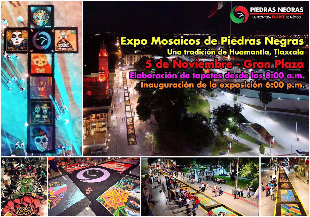 MpioPNegras's tweet photo. Dale vida y color a nuestras tradiciones, participando en la elaboración de mosaicos en la Gran Plaza de #PiedrasNegras @PURONJOHNSTON https://t.co/NVkew73SSL