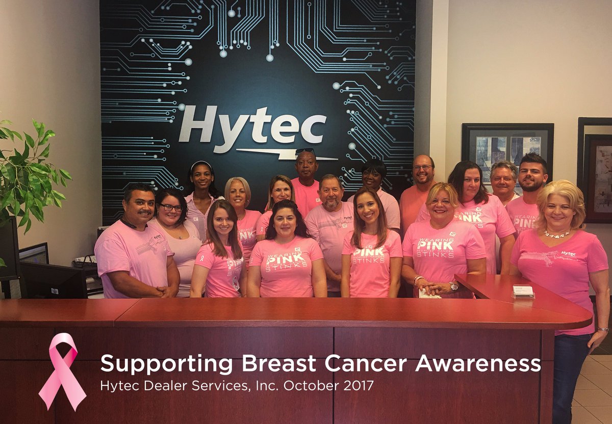 hytecrepair's tweet photo. We're wearing #pink in support of #BreastCancerAwareness! Are you wearing yours? #Pinktober2017 #October #TeamHytec https://t.co/b3GWyfmCzY