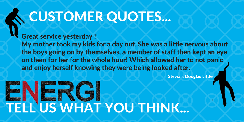 Your feedback keeps us bouncing for days.
Book your fun session today bit.ly/Bounce4Carlisle
01228 210215
There's 20% off parties too!
