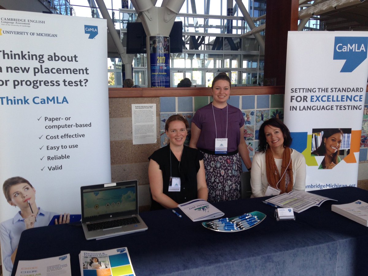 Come visit our table at #MITESOL2017 to say hello and learn more about CaMLA!