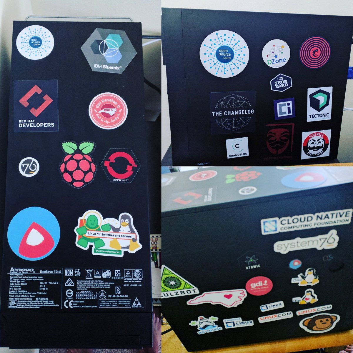 mitchellclong's tweet photo. Recent pic of the home server #HomeServer #HomeLab #ServerLife #Lenovo #ThinkServer #Xeon #Plex #Madsonic https://t.co/7qm6krHI5A