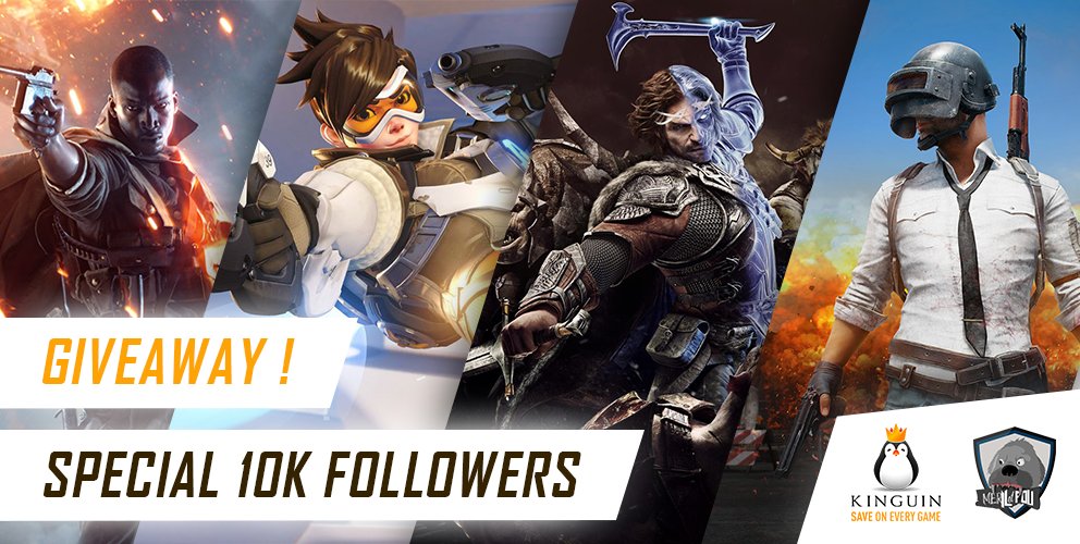 🚩Special 10k Followers #giveaway thanks to <a href="/KinguinFr/">Kinguin.fr</a> ‼️
#computergames #Battlefield1 #Overwatch #ShadowOfWar #PUBG
💣To WIN RT &amp; Follow us 💣