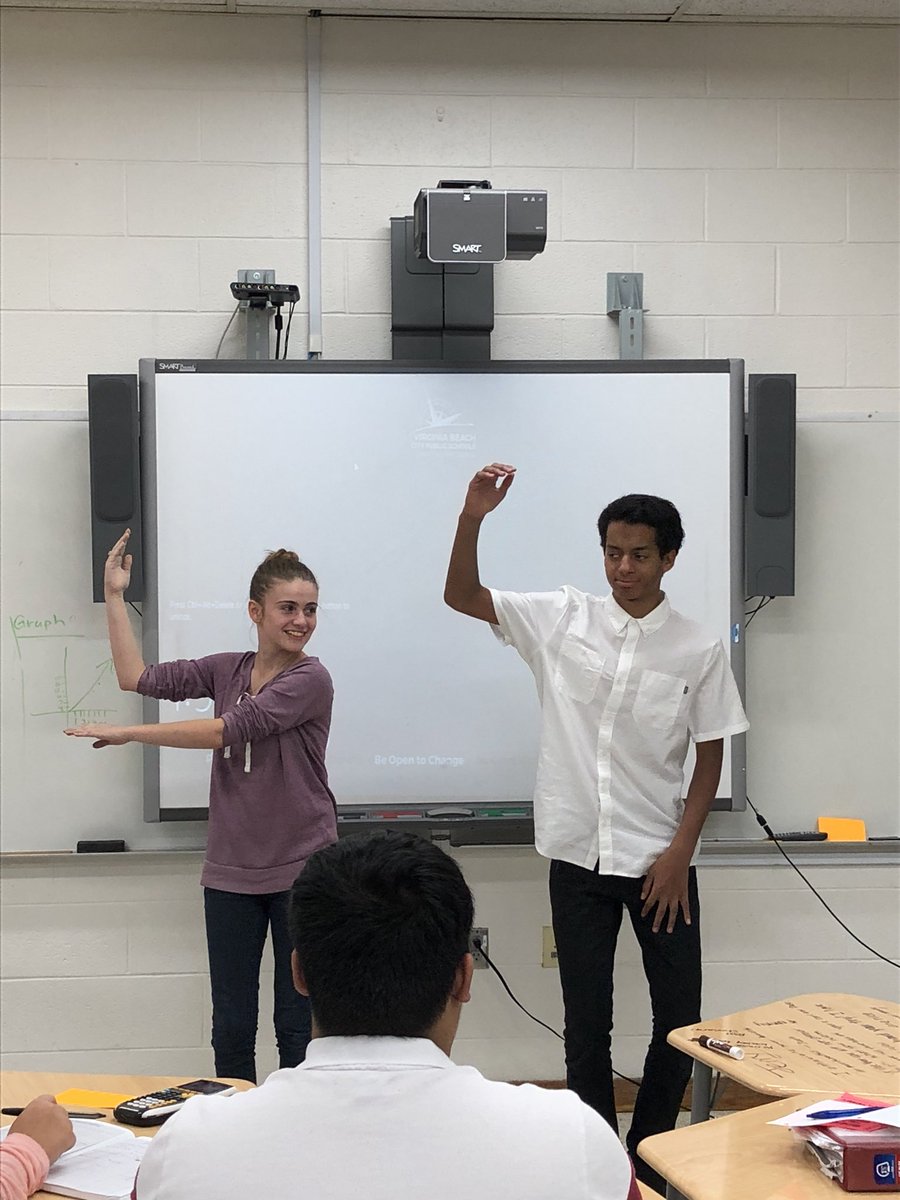 Ms_Brunke's tweet photo. Acting out arithmetic sequences! #mathstudies #learningthroughplay @grcollegiate https://t.co/8PegBt1ATR