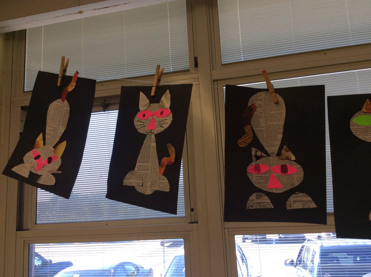 StaceyArvanites's tweet photo. Helping our Kinderbuddies use shapes to create some cool cats @MrsBrady25 @Lafayette_25 https://t.co/qFPf8CLmx7