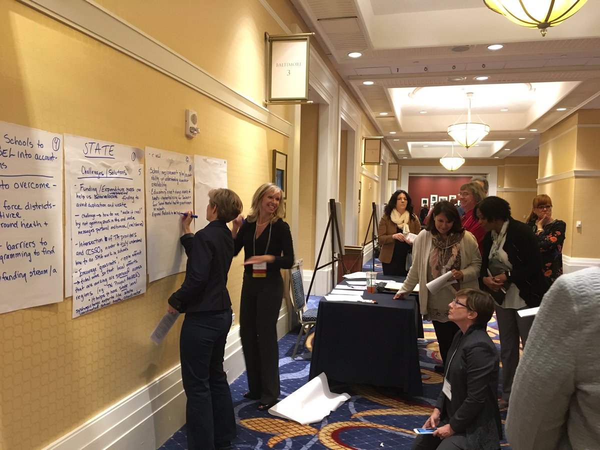 josettesaxton's tweet photo. #CSMH2017 isn't just about learning, it's also about informing. @samhsagov getting feedback on prioritizing strategies for school MH https://t.co/j8ik9le05q