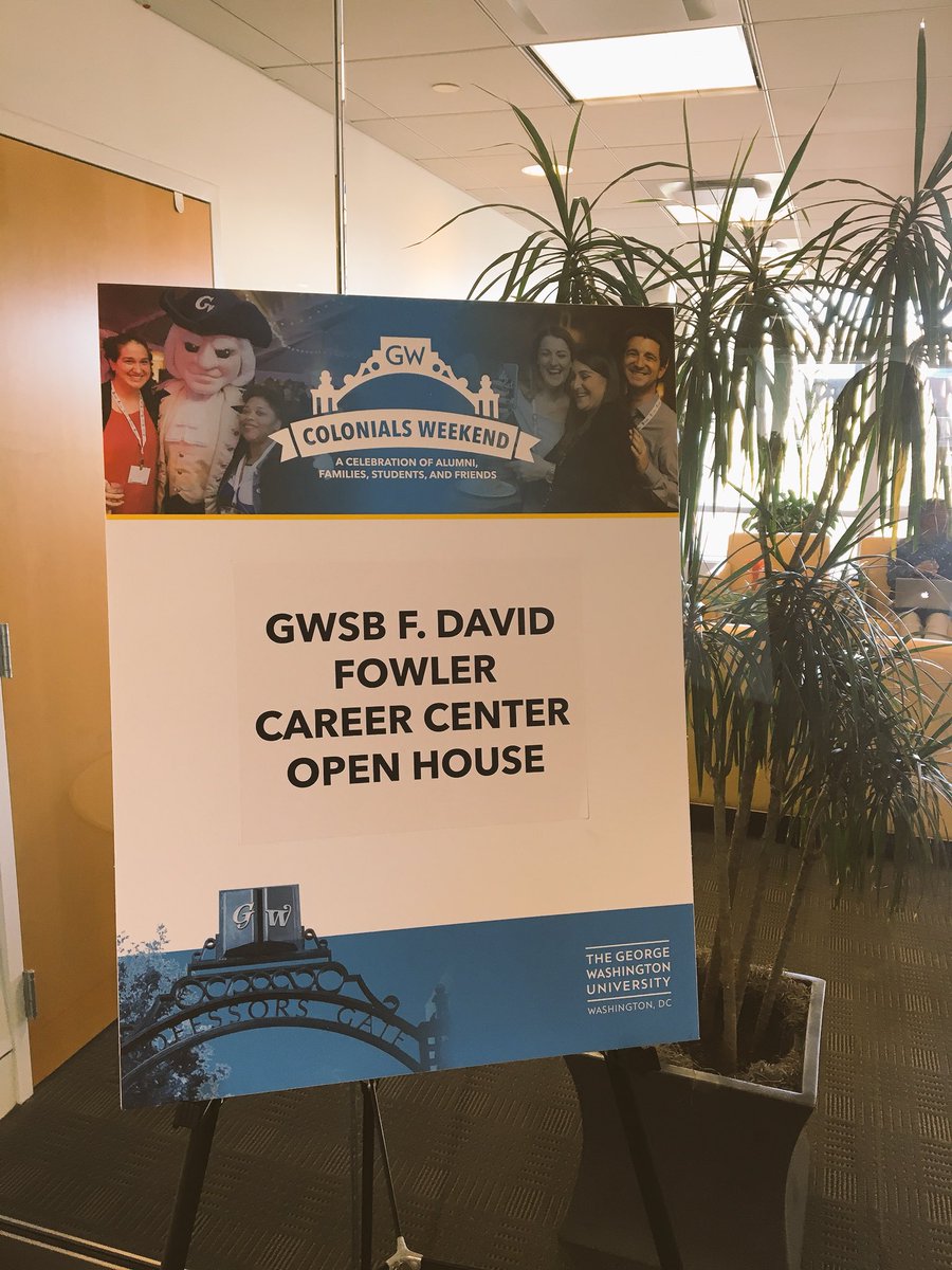 GWSBFowler's tweet photo. #GWU #ColonialsWeekend is about to kickoff and we are all ready! Come visit us in Duques Hall (suite 560) https://t.co/4gqTiz2QFD