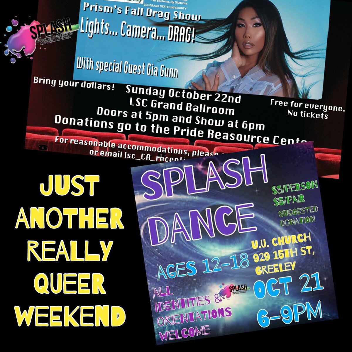 splashnoco's tweet photo. #SplashDance is this weekend!
#SplashNoCo invites all middle and high school teens to attend.
🍕and 🎶and 💃🏾💃🏾🕺🏼 https://t.co/NjyBh5jwSz