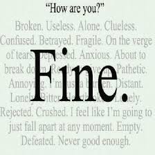 aware_anderson's tweet photo. Don't hide behind "FINE." Talk about it and get help. https://t.co/FCO7YLjyuF