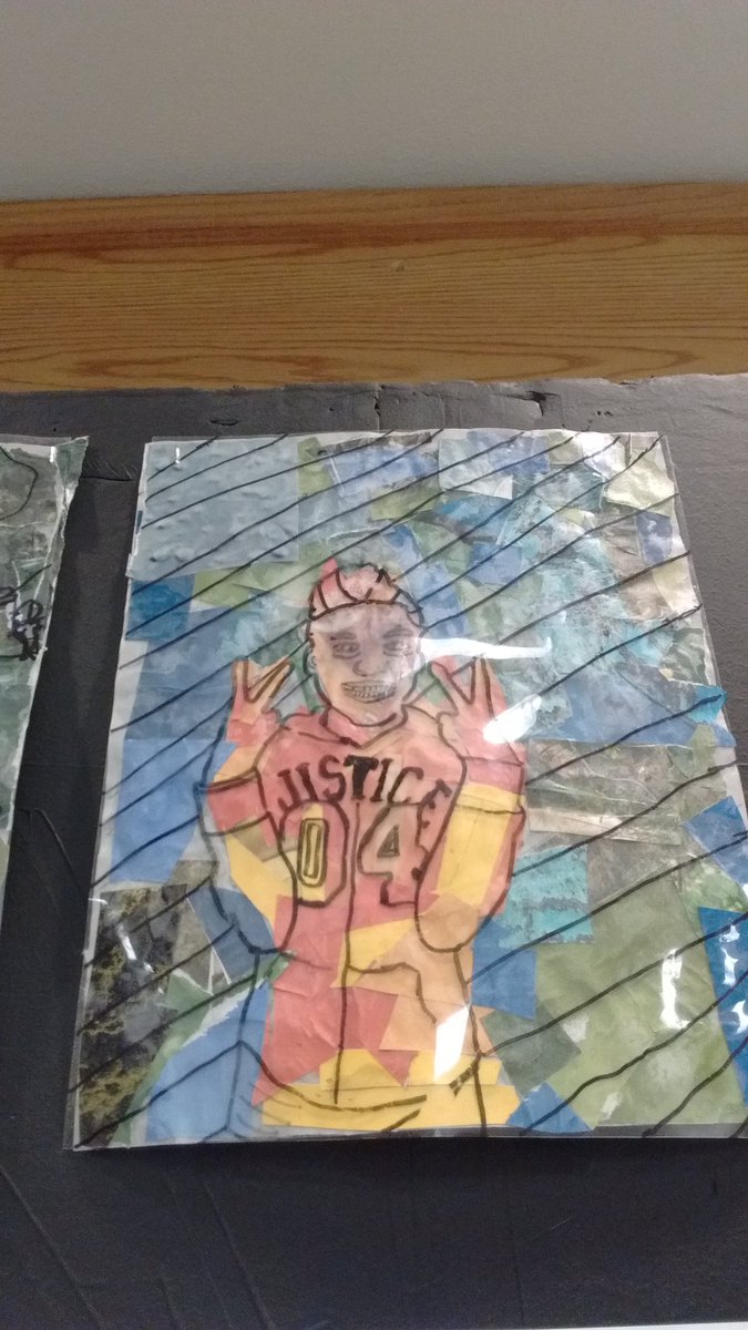 More 6th grade portraits #HMS116 #mixedmedia