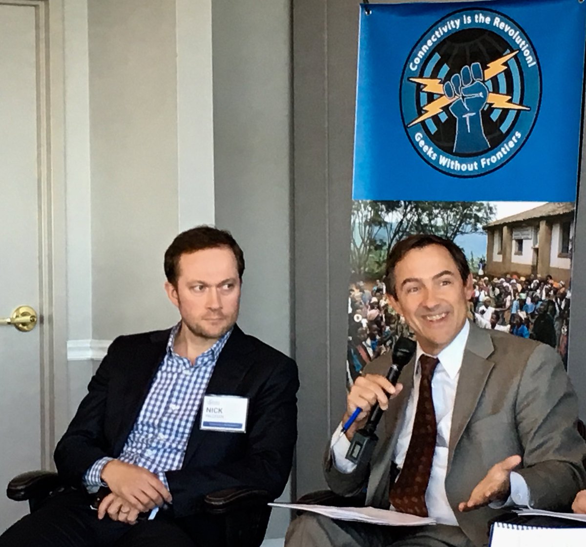 GeeksWF's tweet photo. David Hartshorn @GVF technology will force regulators to reassess how they do business to accelerate access #Internet4All #ConnectivityWeek https://t.co/PAvUehUqN5