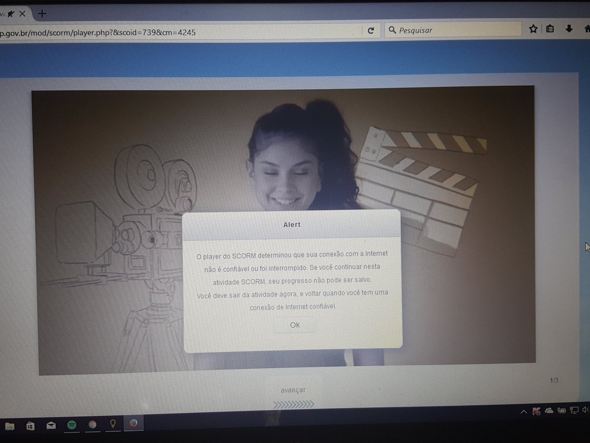 Há 3 dias desse jeito não consigo passar do primeiro video