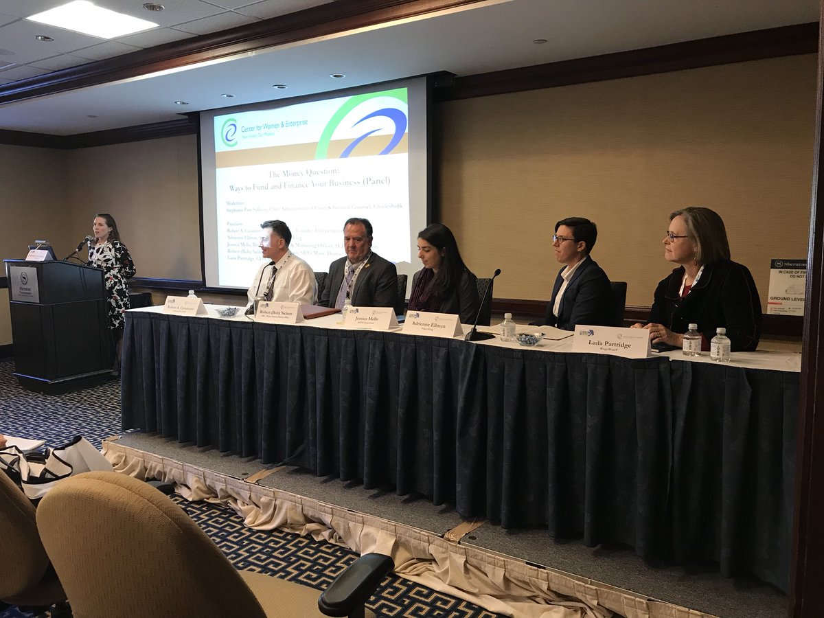 CWEtalk's tweet photo. Panelists on “The Money Question: Ways to Fund and Finance Your Business,” here at #2017WBLC https://t.co/3LFvDOhCEJ
