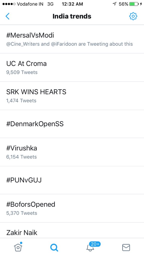 | SRK WINS HEARTS |  - is now trending in India on third position.