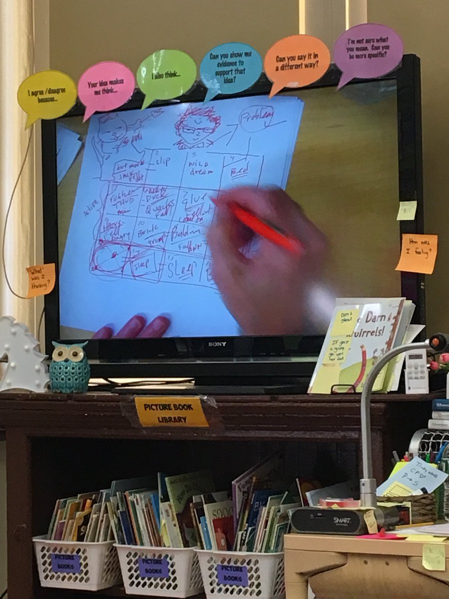PS158nyc's tweet photo. Jack Gantos demonstrates how storyboarding can help support our second graders plan their own person narratives! https://t.co/aKaRJYZplf