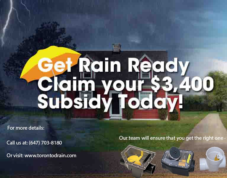 DrainTarget's tweet photo. Toronto is approaching high season of rain, think about the privilege of geting money back from the City. Dont wait until it's to late. https://t.co/LiIZwgCGUm