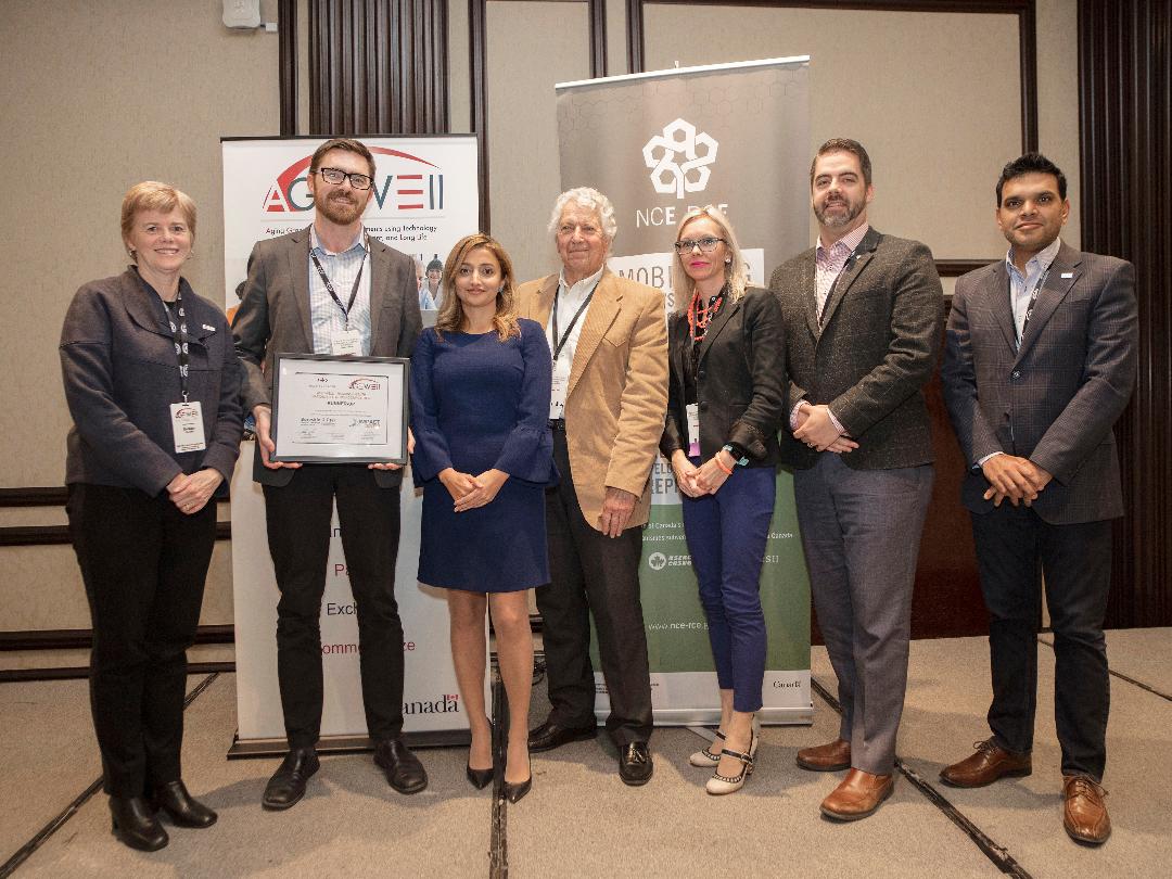 AGEWELL_NCE's tweet photo. Congratulations to @mymemapp for winning 25k as the runner-up to the AGE-WELL HACKING HEALTH #ideathon2017 Read more https://t.co/GaPP9nDnWt https://t.co/Ua5MTdZR27