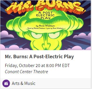 selatoglethorpe's tweet photo. OU Theatre presents Mr. Burns! #OUConnect https://t.co/vH5AJvQUYN