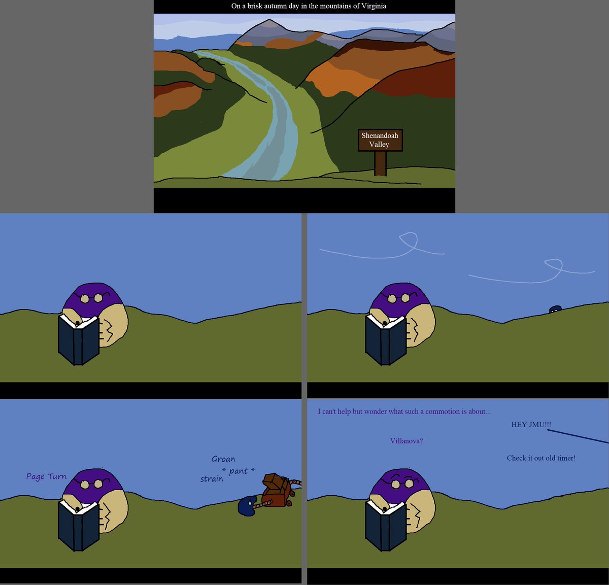 RedditCFBBall's tweet photo. In honor of JMU and Villanova's Gameday, "A Lesson in #CFBBall History" by u/HydroSword. https://t.co/AKGywHJA3q