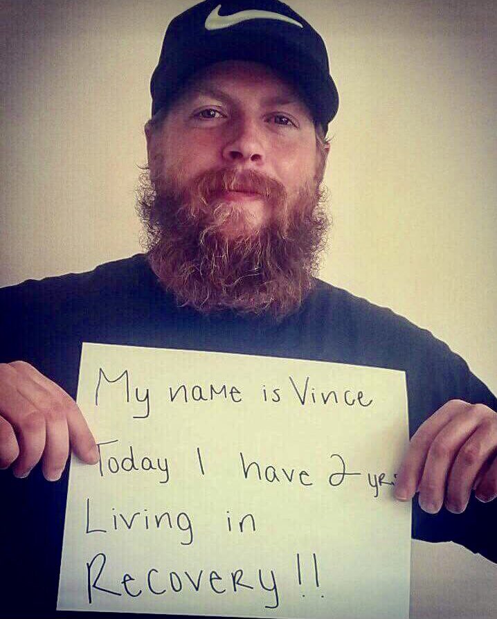 RyanForRecovery's tweet photo. CONGRATS VINCE on celebrating your 2 YEARS in recovery from addiction today. What a milestone! #recoverypride https://t.co/BDqgOADP0Q