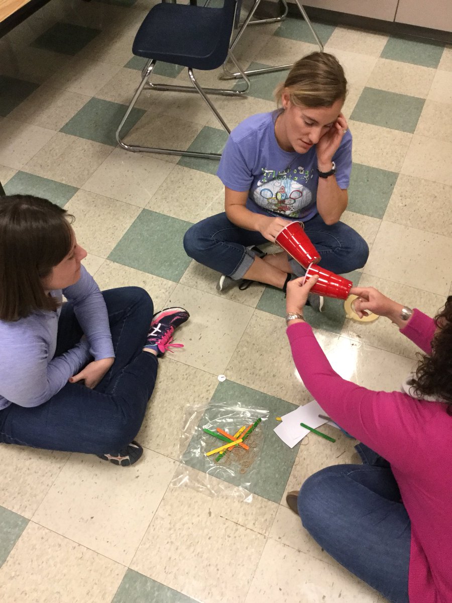 marlflite's tweet photo. Marlborough teachers getting into a Design Challenge using Design Thinking! Fun with PD! #learnupperperk https://t.co/DBC4W1cMG4