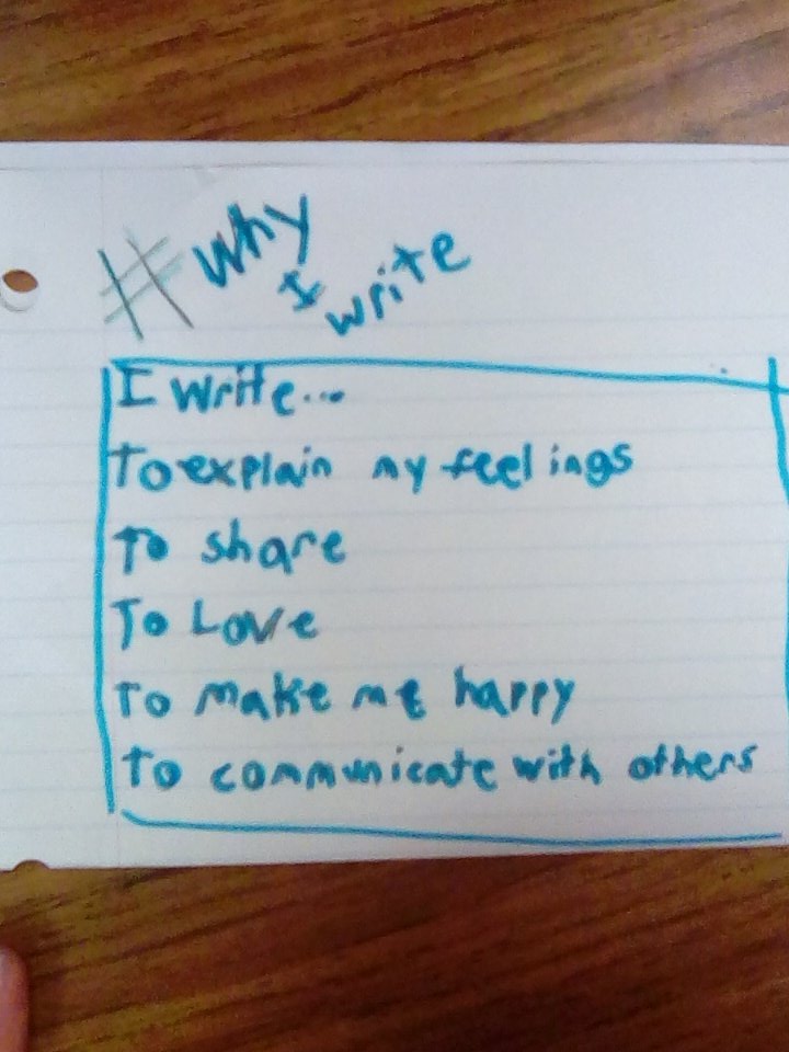 WriteOnWildcats's tweet photo. #WhyIWrite @ComalWrites https://t.co/LcUlJwnMxw