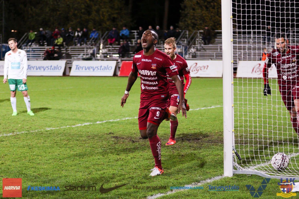 cfootcameroun's tweet photo. Finlande 🇫🇮 | 33e journée
Gaël #Etock 🇨🇲 inscrit son deuxième but en cinq jours lors de la défaite de #JJK sur la pelouse de #KUPS (2-1) https://t.co/epPrU4Mg7P