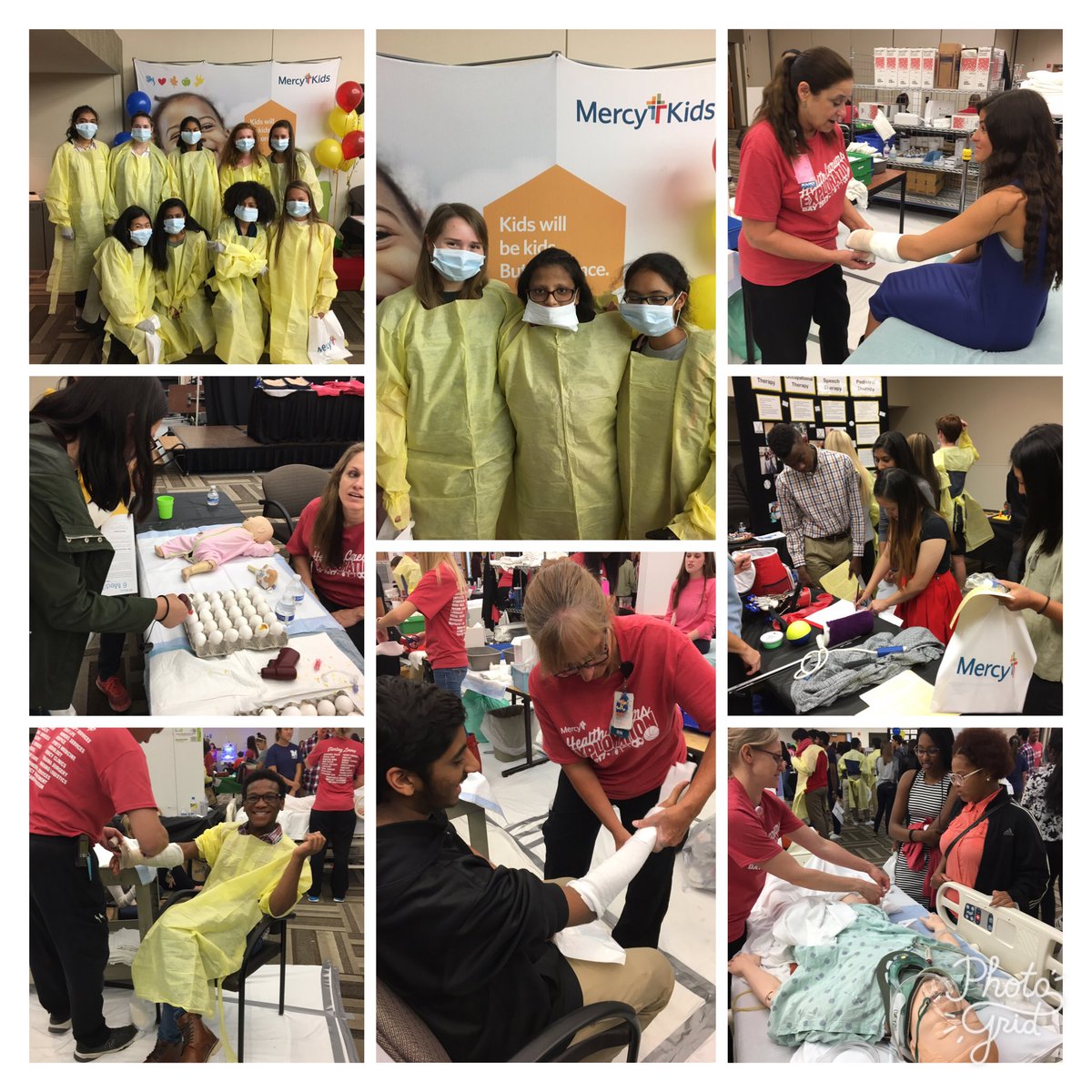 Fun at Mercy Medical Career Exploration Day!  <a href="/lhshosa15/">LHS HOSA</a> #ConnectedLancer