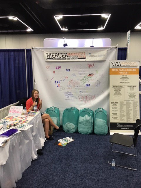 Foundation4PT's tweet photo. Former Foundation intern Allison Czaplewski, SPT of Marquette, promoting the @Challenge4PT. @AllisonBrooke55. Thank you! https://t.co/BFJoW4sIq0