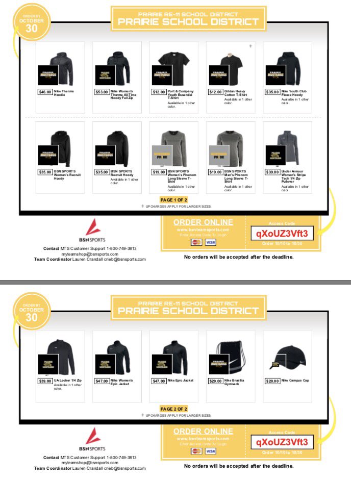 prairie_school's tweet photo. Only 10 days left 2 get new Prairie spirit wear! Nike, Under Armour, &amp; othr brands...tshirts, hoodies, long Slvs, bags, hats! #GoPsMustangs https://t.co/nZMdd6HM97
