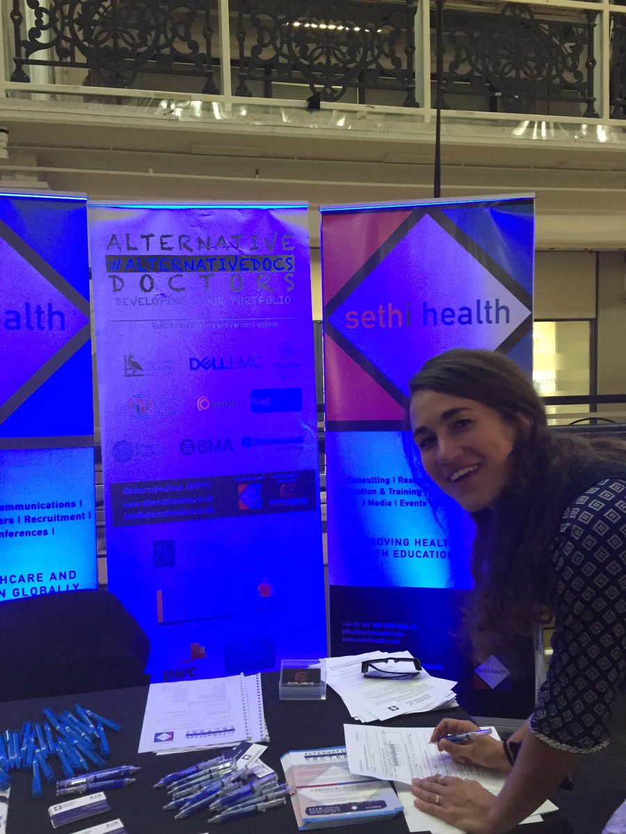 sethihealth's tweet photo. We had a fantastic time today showcasing the @AlternativeDocs platform at #BMJCareersFair @bmjcareers @NHS_HealthEdEng #DYP17 See you 2mrw! https://t.co/E38B6xA9Ni
