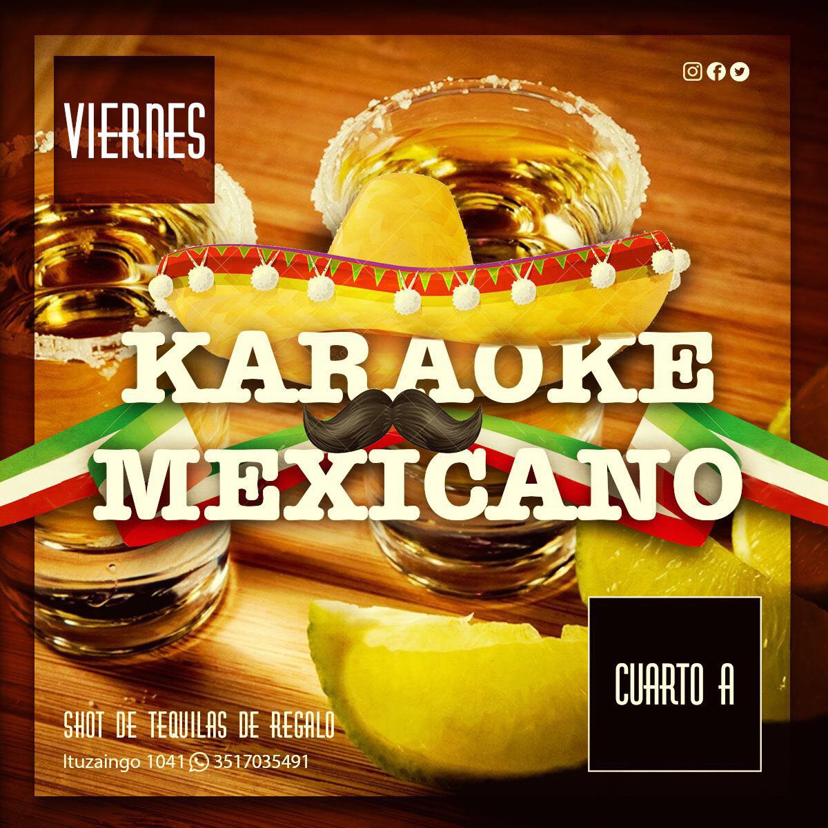 Grafficar_ok's tweet photo. ¡Esta noche es de #Tequilazo wey!
El Karaoke más crazy de la República de Nueva Córdoba
#CuartoA
Whatsapea al 3517035491 https://t.co/rDVousJV7Z