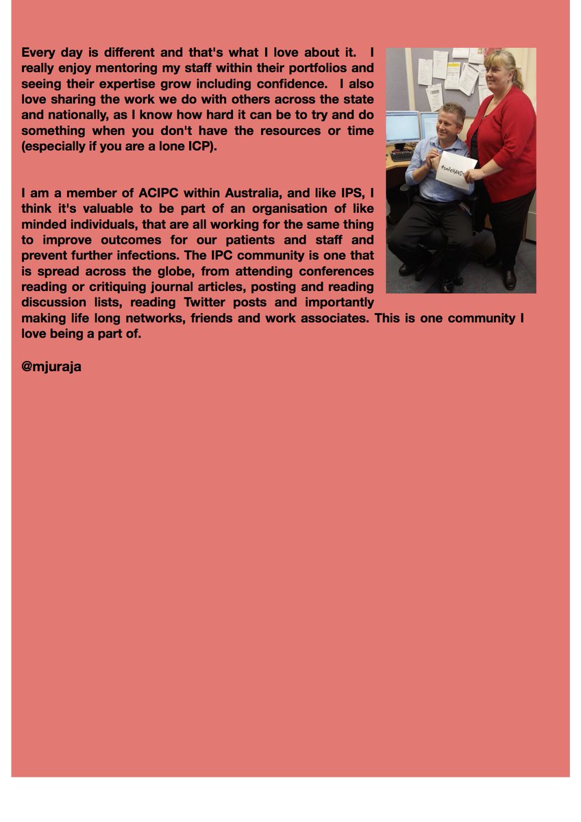 IPS_Infection's tweet photo. What do u love most about ur job?We ask MarijaJuraja IPC manager from Australia
https://t.co/TTsFiVmhtzโฆ/0โฆ/9970/Marija_Juraja_Australia.pdf https://t.co/EGtRfrp8TA