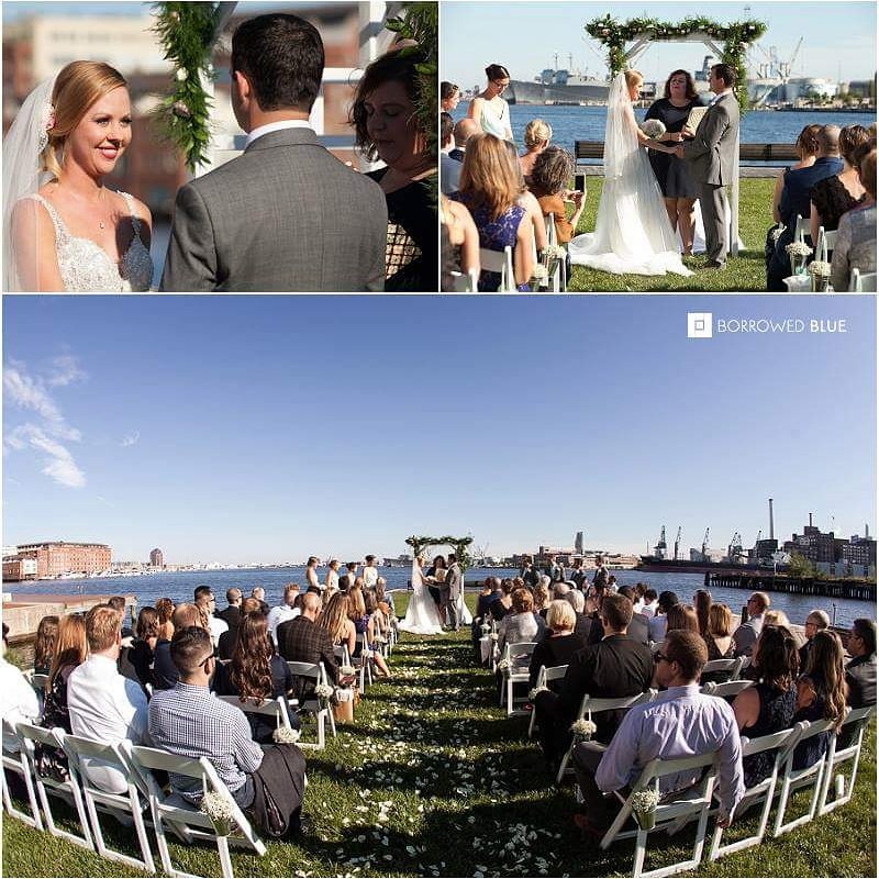 Beautiful ceremony on the water in #fellspoint #borrowedblue